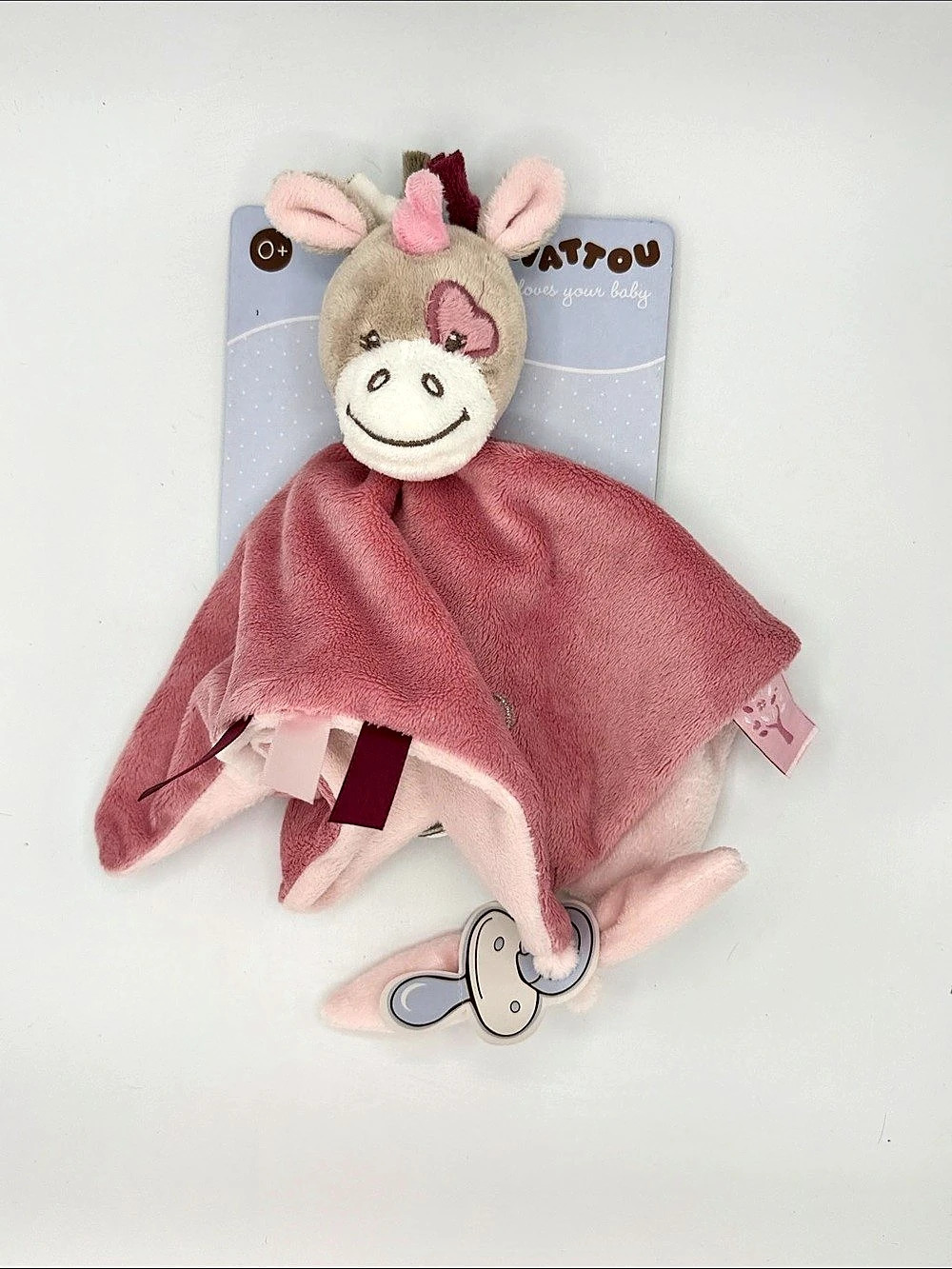 Nattou Unicorn Security Blanket Pink & Green